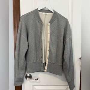 Rag & Bone Gray Bomber Cardigan